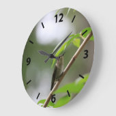Ruby Throated Hummingbird (The Watcher) Große Wanduhr (Winkel)