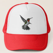 Ruby Throated Hummingbird Truckerkappe (Vorderseite)