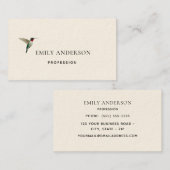 Ruby-throated Hummingbird  Visitenkarte (Vorne/Hinten)