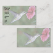 Ruby-throated Hummingbird (weiblich) mit Petunia Visitenkarte (Vorne/Hinten)