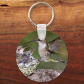 Ruby-throated Hummingbird (weiblich) with young Schlüsselanhänger (Vorderseite)
