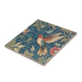 Ruby-throated hummingbird William Morris style Fliese (Seite)