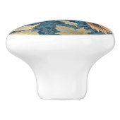 Ruby-throated hummingbird William Morris style Keramikknauf (Seitenansicht)