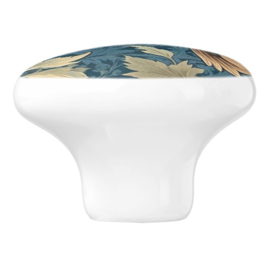 Ruby-throated hummingbird William Morris style Keramikknauf (Seitenansicht)