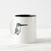 Ruby-throated Hummingbird Zweifarbige Tasse (Vorderseite Links)