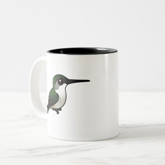 Ruby-throated Hummingbird Zweifarbige Tasse (Vorderseite Links)