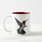 Ruby Throated Hummingbird Zweifarbige Tasse (Links)