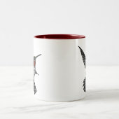 Ruby Throated Hummingbird Zweifarbige Tasse (Mittel)