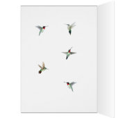 Ruby-throated Hummingbirds Birthday Card (Innen (Links))
