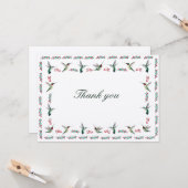 Ruby-throated Hummingbirds Danke Karte (Vorderseite/Rückseite Beispiel)