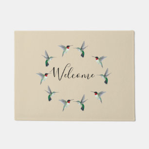 Ruby-throated Hummingbirds Doormat Fußmatte