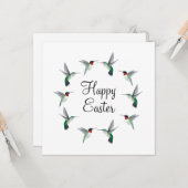 Ruby-throated Hummingbirds Happy Oaster Card Karte (Vorderseite/Rückseite Beispiel)