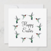 Ruby-throated Hummingbirds Happy Oaster Card Karte (Vorderseite)