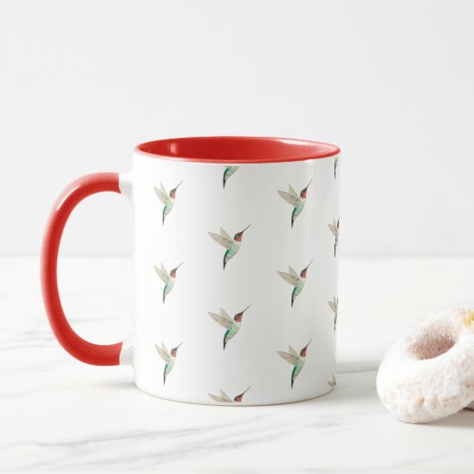 Ruby-throated Hummingbirds Tasse (Mit Donut)