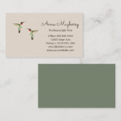 Ruby-throated Hummingbirds Visitenkarte (Vorne/Hinten)