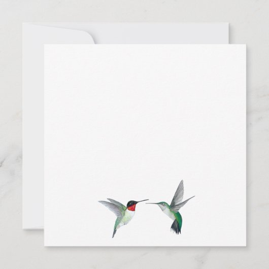 Ruby-throated Hummingbirds Welcome Spring Karte (Rückseite)