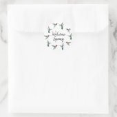 Ruby-throated Hummingbirds Welcome Spring Runder Aufkleber (Tasche)