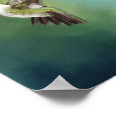 Ruby Throby Humming Bird Art Print Poster (Ecke)