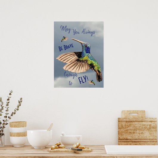 Ruby Toned Hummingbird Poster (Küche)