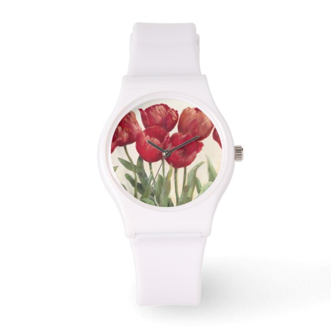 Ruby Tulips Armbanduhr (Vorderseite)