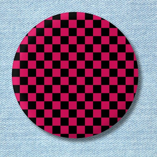 Ruby und Black Checkered Vintag Button
