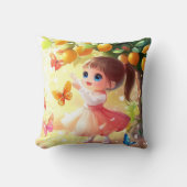 Ruby und das Zitronenbaumkissen Kissen (Vorderseite)