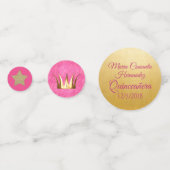 Ruby und Gold Custom Quinceanera Confetti Konfetti (Vorderseiten)