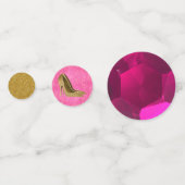 Ruby und Gold Custom Quinceanera Confetti Konfetti (Rückseiten)