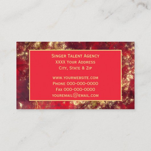 Ruby und Gold Visitenkarte (Rückseite)