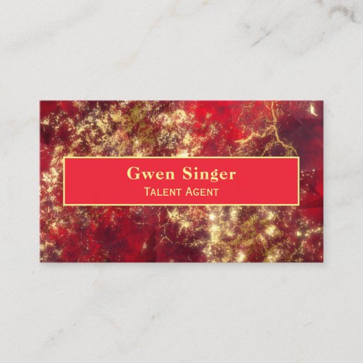 Ruby und Gold Visitenkarte (Vorderseite)