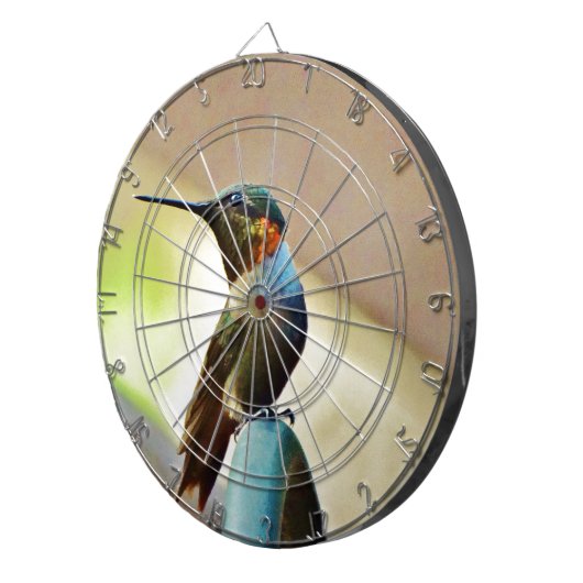 Ruby und Grüner kleiner Hummingbird Dartscheibe (Vorderseite rechts)