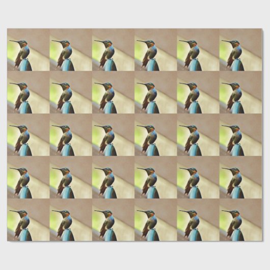 Ruby und Grüner kleiner Hummingbird Geschenkpapier (Flach)