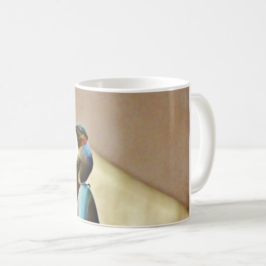 Ruby und Grüner kleiner Hummingbird Kaffeetasse (VorderseiteRechts)