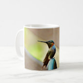 Ruby und Grüner kleiner Hummingbird Kaffeetasse (Vorderseite Links)