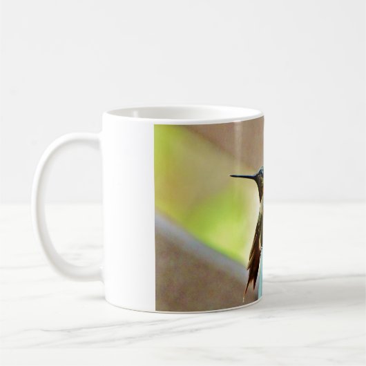 Ruby und Grüner kleiner Hummingbird Kaffeetasse (Links)