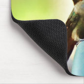 Ruby und Grüner kleiner Hummingbird Mousepad (Ecke)