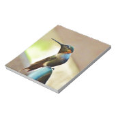 Ruby und Grüner kleiner Hummingbird Notizblock (Rotiert)