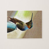 Ruby und Grüner kleiner Hummingbird Puzzle (Horizontal)