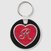 Ruby und Onyx Monogram Schlüsselanhänger (Vorderseite)