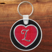 Ruby und Onyx Monogram Schlüsselanhänger (Vorderseite)