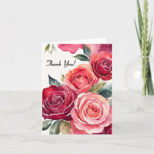 Ruby und Rose Floral Dankeschön Dankeskarte