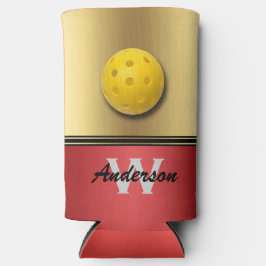 Ruby und Rote Farben mit Monogramm und Name Cooler Selters Dosenkühler