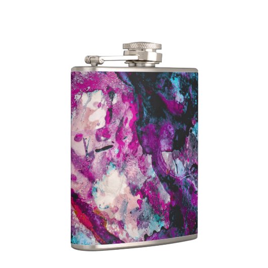 Ruby und Sapphire Crystal Geode Abstrakt Flachmann (Rechts)