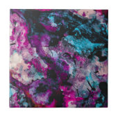 Ruby und Sapphire Crystal Geode Abstrakt Fliese (Vorderseite)