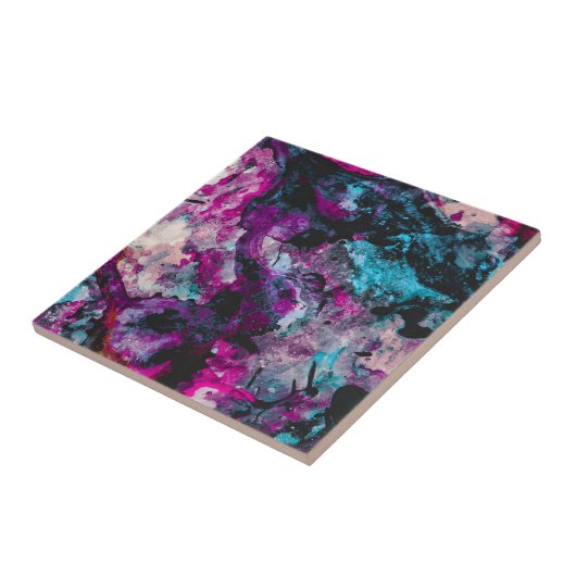 Ruby und Sapphire Crystal Geode Abstrakt Fliese (Seite)