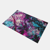 Ruby und Sapphire Crystal Geode Abstrakt Fußmatte (Schrägansicht)