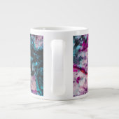 Ruby und Sapphire Crystal Geode Abstrakt Jumbo-Tasse (Rückseite)