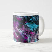 Ruby und Sapphire Crystal Geode Abstrakt Jumbo-Tasse (Vorderseite Rechts)