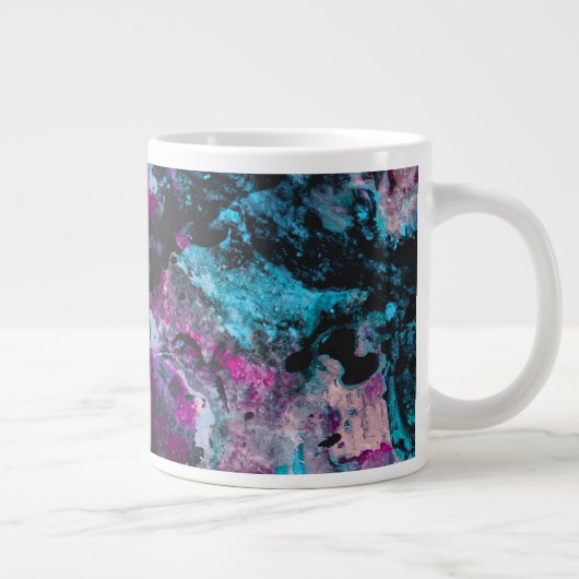 Ruby und Sapphire Crystal Geode Abstrakt Jumbo-Tasse (Rechts)