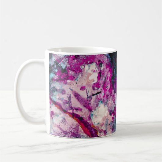 Ruby und Sapphire Crystal Geode Abstrakt Kaffeetasse (Links)